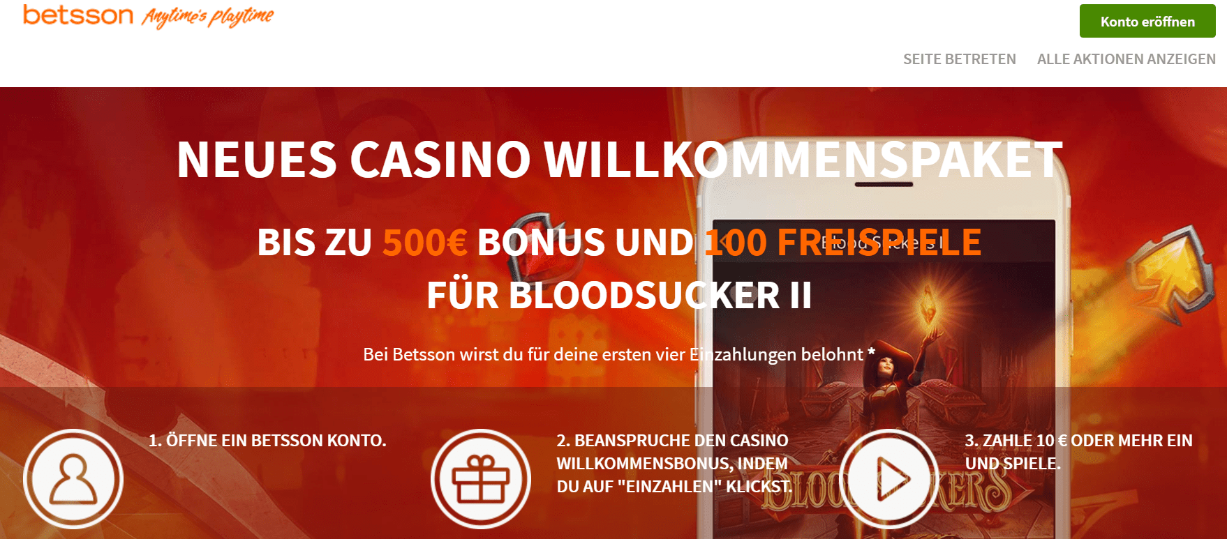 100 Freispiele Bloodsucker II