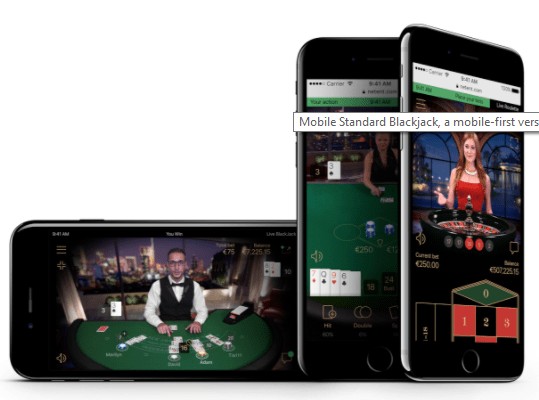 Netent Live Casino Spiel für Handys & Tablets