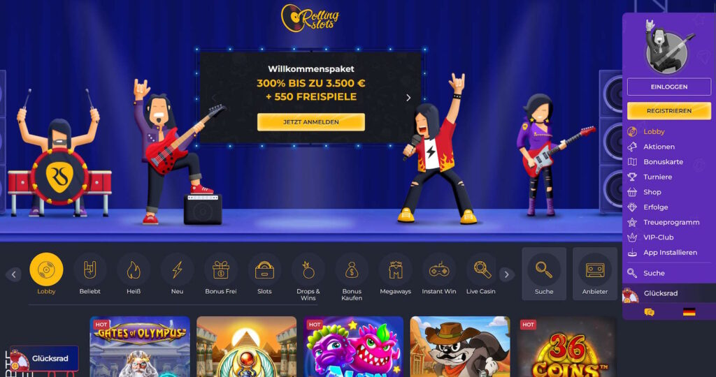 Rolling Slots Startseite