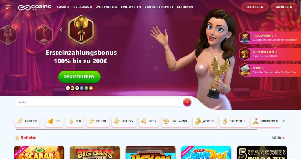 casino infinity start