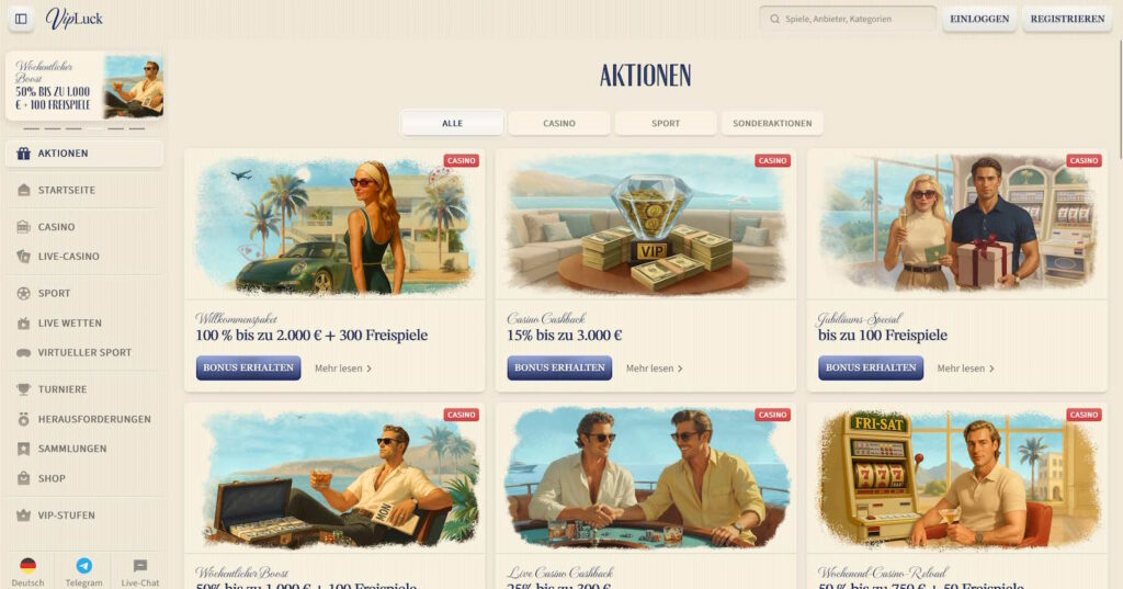 VipLuck Bonusangebote